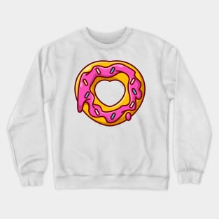 Love doughnut cream melted cartoon Crewneck Sweatshirt